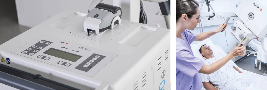 hoạt động linh hoạt của máy chụp X-quang Agfa dr 100e